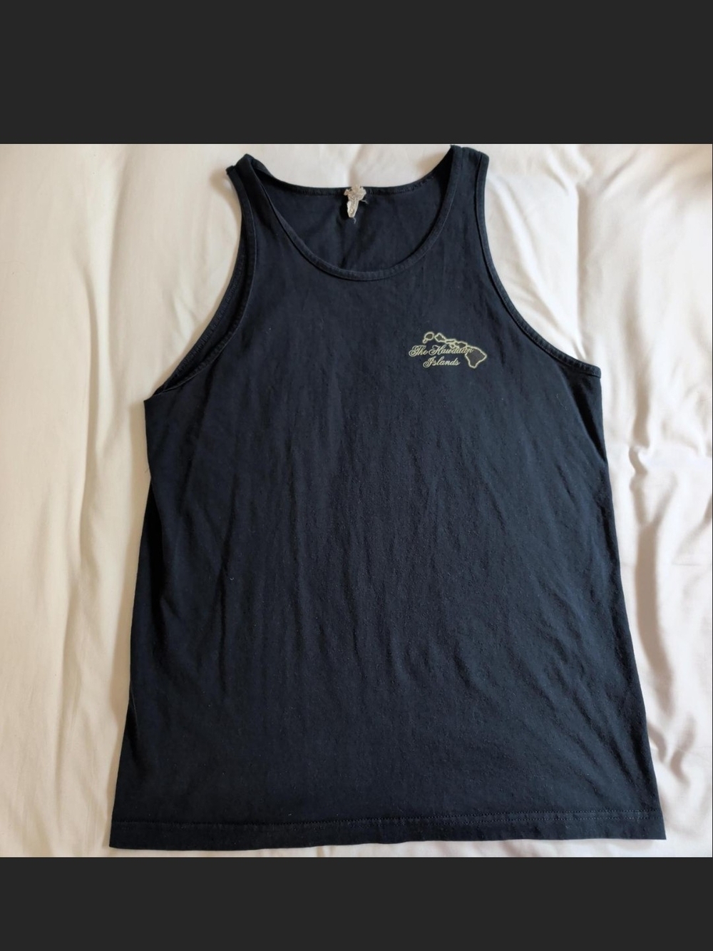 Vintage Men's Black Tank Top with Subtle Logo
